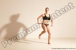 Underwear Martial art Woman White Moving poses Average long colored Dynamic poses Academic